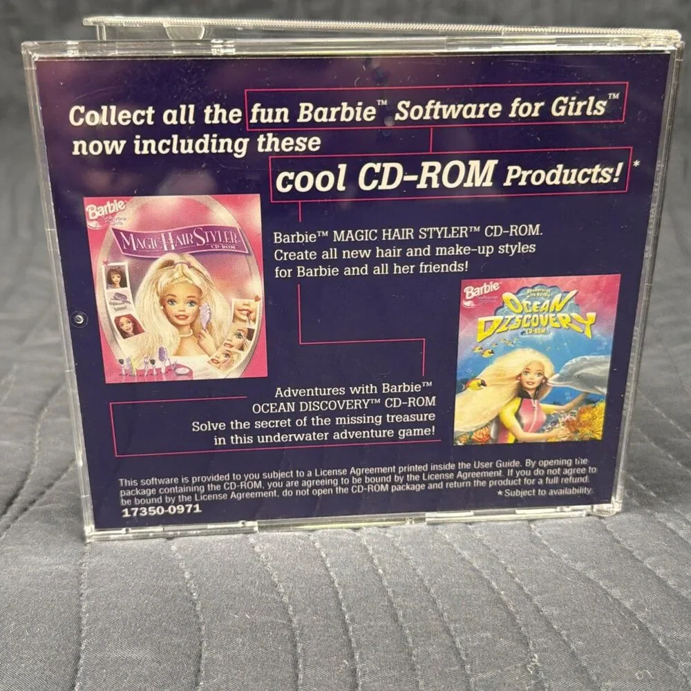 Vintage Barbie Talk With Me Interactive CD-ROM Mattel 17350 Complete Case